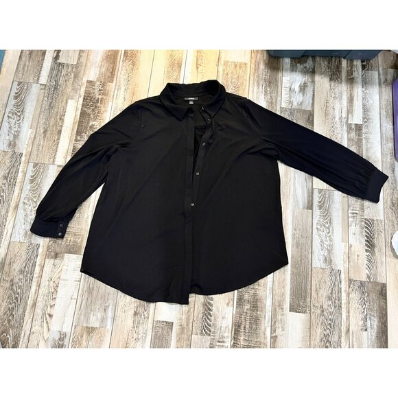 Alfani Womens Long Sleeve Blouse, Black, XL - Picture 3 of 8